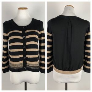Anthropologie MOTH Striped Cropped Cardigan M